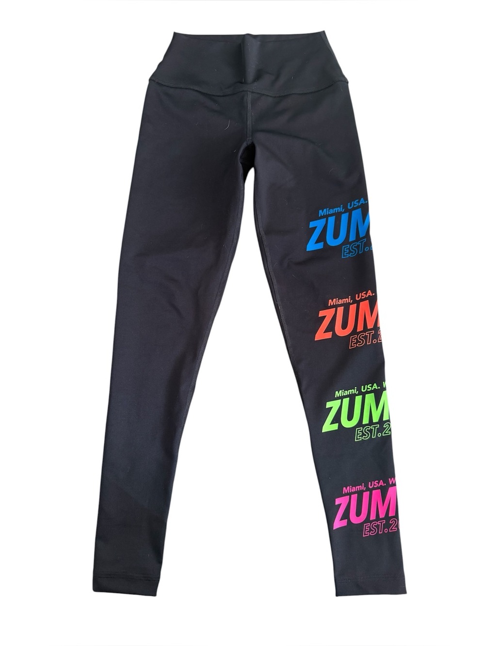 Black Leggings with Colorful ZUMBA Print